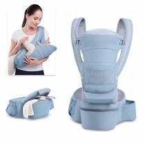 Bolsa Canguru Ergonômico Bebê Neném Mãe Premium ul Claro Bolsa Canguru Ergonômico Bebê Neném Mãe Premium ul Claro