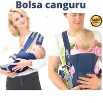 Bolsa Canguru para Bebê Ergonômica 3 em 1 Canguru Azul