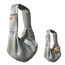 Bolsa Canguru Transporte Cao Gato Pet Animal Malha Respiravel Tira de Ombro Tecido Confortavel Resistente