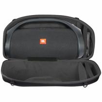 Bolsa capa case protetora rígida com compartimento interno para carregador e cabo compatível JBL Boombox 3 e 2