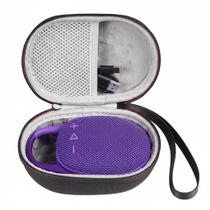 Bolsa capa estojo case protetora rígida compatível com JBL Clip 5 com compartimento Interno para carregador e cabo