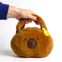 Bolsa Capivara Bolsinha Mão Pelúcia Brinquedo Infantil fofa Bolsa Capivara Bolsinha Mão Pelúcia Brinquedo Infantil fofa