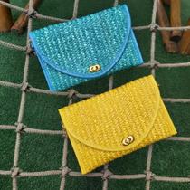 Bolsa Carteira Clutch Palha Color