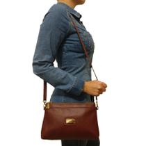 Bolsa Carteira Clutch Topgrife Couro Marrom