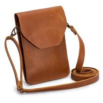 Bolsa Carteira Couro Bovino Documento/celular Crossbody