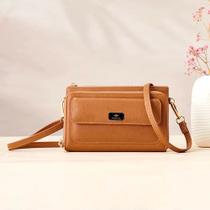 Bolsa Carteira Feminina De Mão 2 Em 1 Com Alça Transversal MARROM