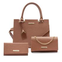 Bolsa Carteira Feminina Para Festa E Dia Dia Kit Com 3 Peças Bolsa Carteira Feminina Para Festa E Dia Dia Kit Com 3 Peças