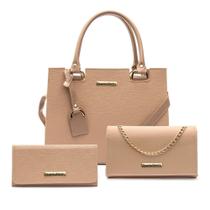 Bolsa Carteira Feminina Para Festa E Dia Dia Kit Com 3 Peças Bolsa Carteira Feminina Para Festa E Dia Dia Kit Com 3 Peças