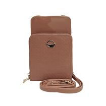 Bolsa carteira feminina transversal verniz alça tiracolo com porta cartão e celular