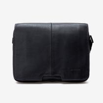 Bolsa Carteiro em Couro Preto Bolsa Carteiro em Couro Preto