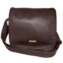 Bolsa Carteiro Feita De Couro Masculina Alça Tiracolo