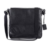 Bolsa Carteiro Masculina com Suporte para Notebook e Porta Cartão de Couro Natural - Gávea