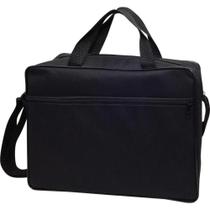 Bolsa Carteiro NYLON Preta com ALÇA 37X25X9CM