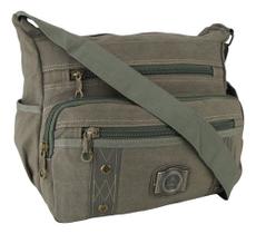 Bolsa Carteiro Pasta Tiracolo Lona Masculino Feminino Top10