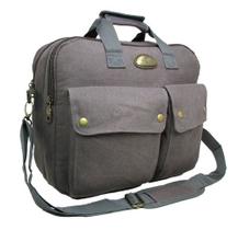 Bolsa Carteiro Pasta Tiracolo Masculino Fem Lona Couro Sint