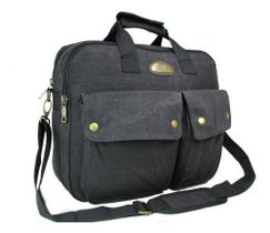 Bolsa Carteiro Pasta Tiracolo Masculino Fem Lona Couro Sint