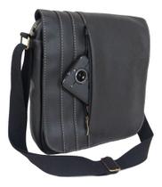 Bolsa Carteiro Pasta Tiracolo Masculino Feminino Couro Sint