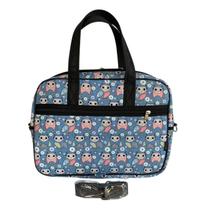 Bolsa Case Antichock Feminina Coruja Azul Até 15.6"