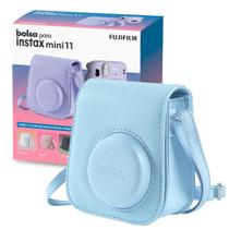 Bolsa Case De Couro Para Câmeras Instax Mini 11 - Azul