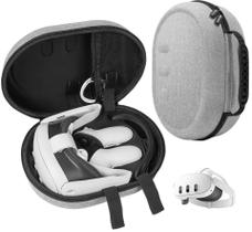 Bolsa Case Estojo De Viagem e Proteção Para Óculos Meta Quest 3 e 2 Cinza Bolsa Case Estojo De Viagem e Proteção Para Óculos Meta Quest 3 e 2 Cinza