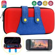 Bolsa Case Nintendo Switch 2 Mario + Película Vidro + 4 Grip