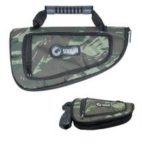 Bolsa Case Porta Pistola E Revolver C/ Forro E Bolso Lateral Bolsa Case Porta Pistola E Revolver C/ Forro E Bolso Lateral