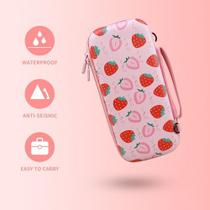 bolsa case transporte n1n73nd0 switch morango rosa menina