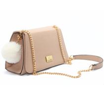 Bolsa Casteliê Casual Pompom Feminina - Bege