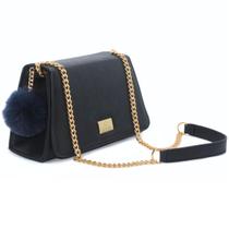 Bolsa Casteliê Casual Pompom Feminina - Preto