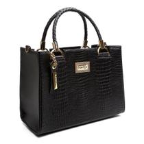 Bolsa Castelo Handbag Form's com Textura Alça Fixa Trançada Bolsa Castelo Handbag Form's com Textura Alça Fixa Trançada