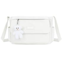 Bolsa Casual Com Alça Transversal Juvenil Com Chaveiro Média Espaçosa Reforçada Bolsinha Lateral Dia a Dia Bolsa Casual Com Alça Transversal Juvenil Com Chaveiro Média Espaçosa Reforçada Bolsinha Lateral Dia a Dia