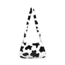Bolsa Casual De Ombro Com Estampa De Animal Para Mulheres, Bolsa Transversal De Pelúcia Com Estampa