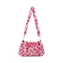 Bolsa Casual De Ombro Com Estampa De Animal Para Mulheres, Bolsa Transversal De Pelúcia Com Estampa