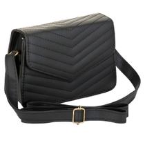 Bolsa Casual Detalhe em Bordado com Alça Transversal Fixa com Fecho Prático e Seguro e Versátil