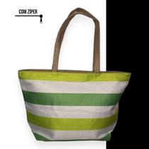 Bolsa Casual Praia Verão Zíper Alça Dupla Grande Feminino LISTRADA 868