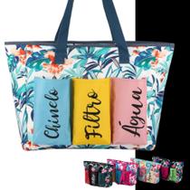 Bolsa Casual Praia Verão Zíper Alça Dupla Grande Feminino PORTA GARRAFA 871