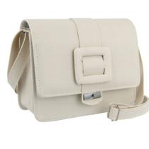 Bolsa Casual Transversal com Alça Ajustável e Detalhe em Fivela com Zíper e Tampa Prática Dia a Dia