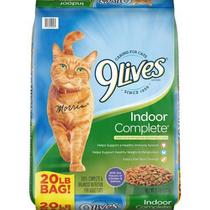 Bolsa Cat Food 9Lives Indoor Completa de 9 L e 20 libras para gatos adultos