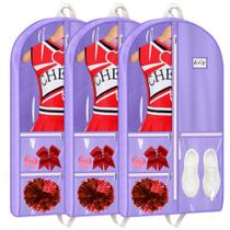 Bolsa Cheer Uniform MISSLO para líder de torcida com janela de visualização Bolsa Cheer Uniform MISSLO para líder de torcida com janela de visualização