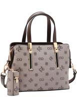 Bolsa Chenson Alça de Mão Café Monograma Atemporal