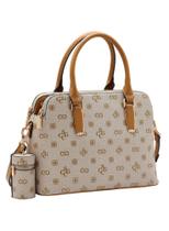 Bolsa Chenson Alça de Mão Café Monograma Atemporal