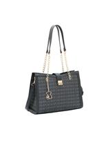 Bolsa Chenson Alça de Ombro Cristal Monograma Coração Preta