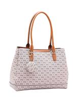Bolsa Chenson Bege Original Monograma Elegance Alça de Ombro