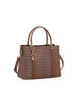 Bolsa Chenson Café Cristal Monograma Coração Alça de Mão