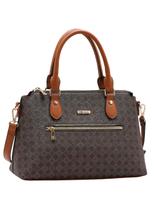 Bolsa Chenson Elemento Gráfico Casual - Alça de Mão - Café Bolsa Chenson Elemento Gráfico Casual - Alça de Mão - Café