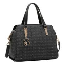 Bolsa Chenson Estruturada 3485394 Com Cristais Alça De Mão Transversal E Ursinho Removível