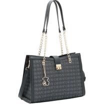 Bolsa Chenson Estruturada 3485400 Com Cristais Compartimentos Internos E Bolso Externo Bolsa Chenson Estruturada 3485400 Com Cristais Compartimentos Internos E Bolso Externo