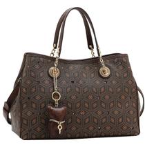 Bolsa Chenson Feminina Média Mão Coração Cristal 3485488 Cor:Café Bolsa Chenson Feminina Média Mão Coração Cristal 3485488 Cor:Café