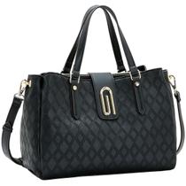 Bolsa Chenson Geometria Elegante Satchel Feminina 3485641 Cor:Preto