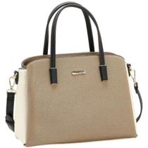 Bolsa Chenson Média Satchel Dual Tone Essence 3485697 Cor:Natural